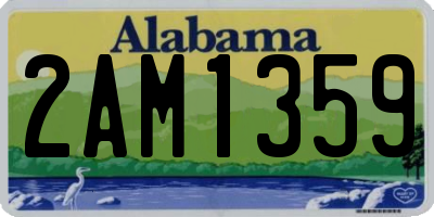 AL license plate 2AM1359