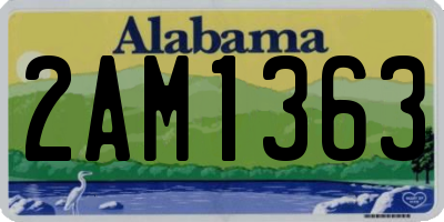 AL license plate 2AM1363