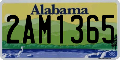 AL license plate 2AM1365