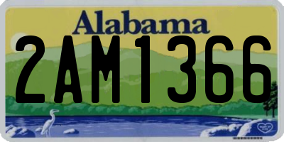 AL license plate 2AM1366