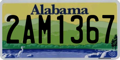 AL license plate 2AM1367