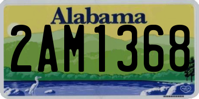 AL license plate 2AM1368