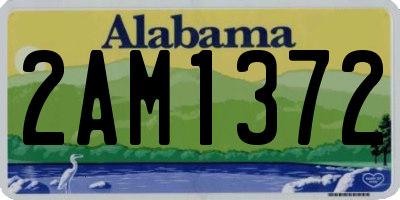 AL license plate 2AM1372