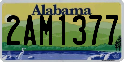AL license plate 2AM1377