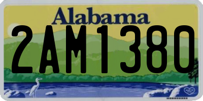 AL license plate 2AM1380