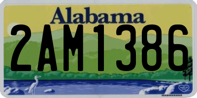 AL license plate 2AM1386