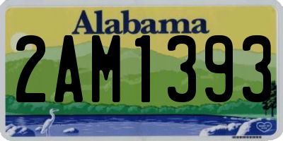 AL license plate 2AM1393