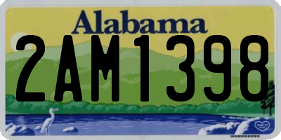 AL license plate 2AM1398