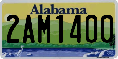 AL license plate 2AM1400