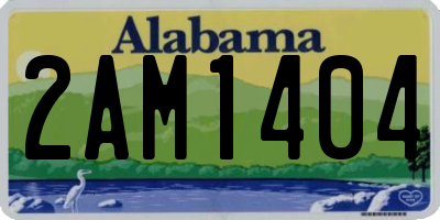 AL license plate 2AM1404