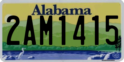AL license plate 2AM1415