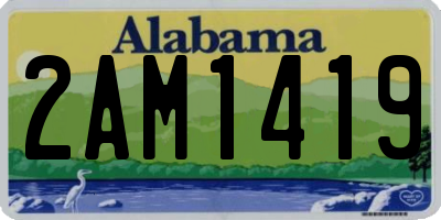 AL license plate 2AM1419
