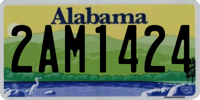 AL license plate 2AM1424