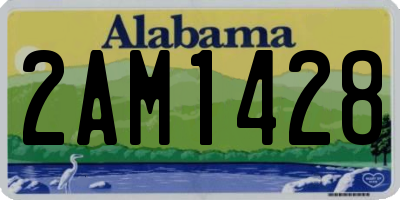 AL license plate 2AM1428