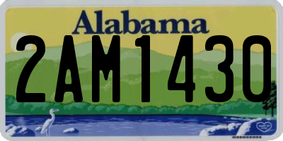 AL license plate 2AM1430