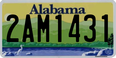 AL license plate 2AM1431