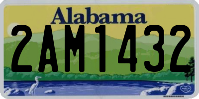 AL license plate 2AM1432