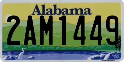 AL license plate 2AM1449