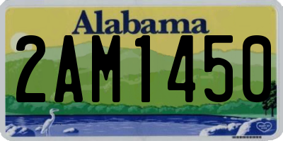 AL license plate 2AM1450
