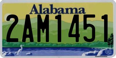 AL license plate 2AM1451