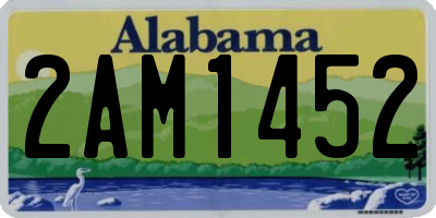 AL license plate 2AM1452