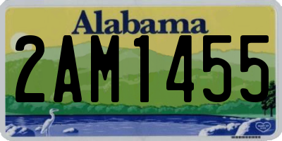 AL license plate 2AM1455