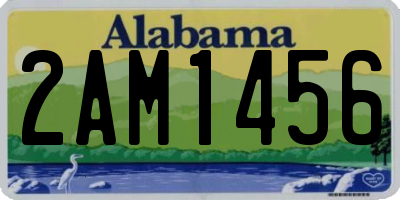 AL license plate 2AM1456