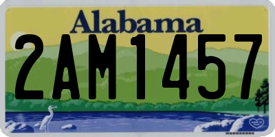 AL license plate 2AM1457