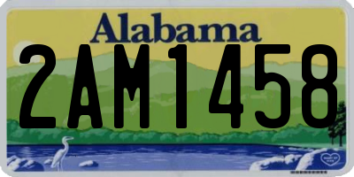 AL license plate 2AM1458