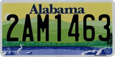 AL license plate 2AM1463