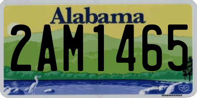 AL license plate 2AM1465