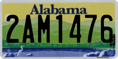 AL license plate 2AM1476