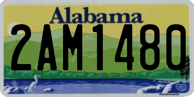 AL license plate 2AM1480