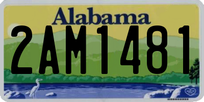 AL license plate 2AM1481