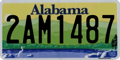 AL license plate 2AM1487