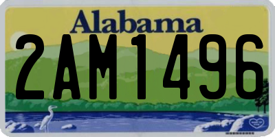 AL license plate 2AM1496