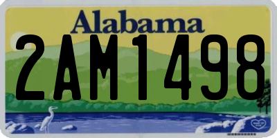 AL license plate 2AM1498