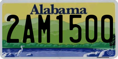 AL license plate 2AM1500