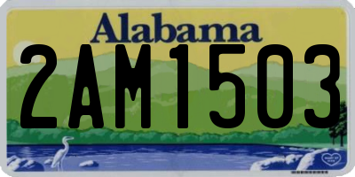 AL license plate 2AM1503