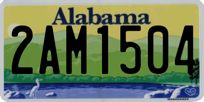 AL license plate 2AM1504