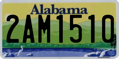 AL license plate 2AM1510