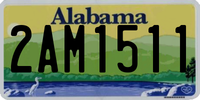 AL license plate 2AM1511