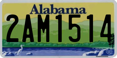 AL license plate 2AM1514