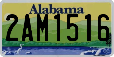 AL license plate 2AM1516