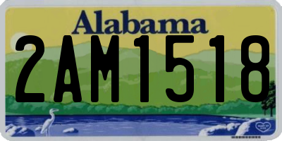 AL license plate 2AM1518
