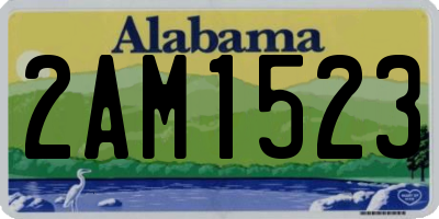 AL license plate 2AM1523