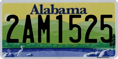 AL license plate 2AM1525