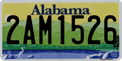 AL license plate 2AM1526