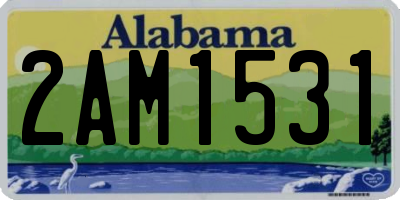 AL license plate 2AM1531