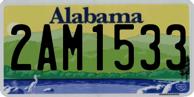AL license plate 2AM1533